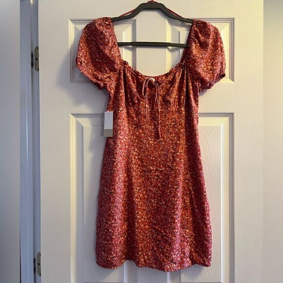 BP. Ditsy Floral Tie Front Mini Dress - Picture 12 of 13